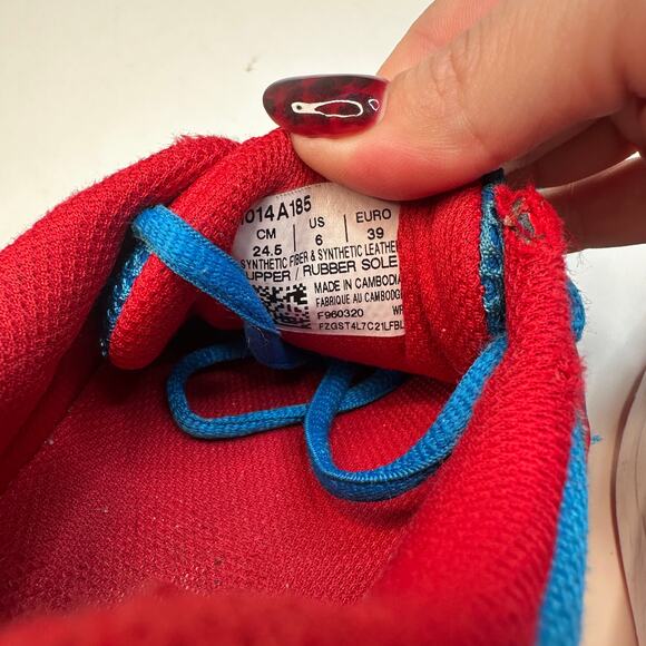 Asics Jolt 2 Red Blue Yellow Running Shoes - Picture 6 of 6